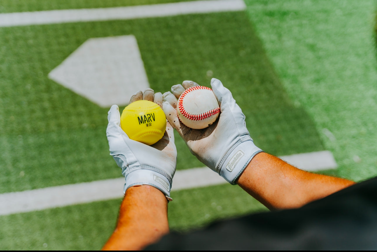 Marv Balls - Velo Set  Soft Shell Plyo Baseball  Original Plyo With Seams Velocity Development Set 5 Weighted Baseballs Tc Jr8va124
